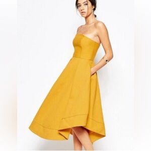 C/Meo Collective Making Waves Dress in Marigold Yellow
